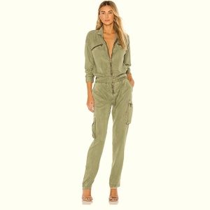 YFB Clothing Utility Zip Jumpsuit – Size S – Olive Green